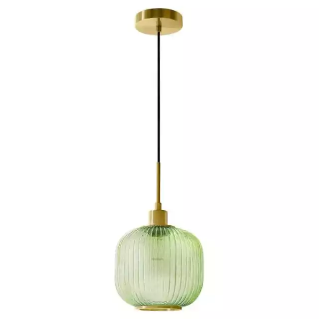 ACENTO Condesa 60-Watt 1-Light Brushed Gold Globe Pendant Light