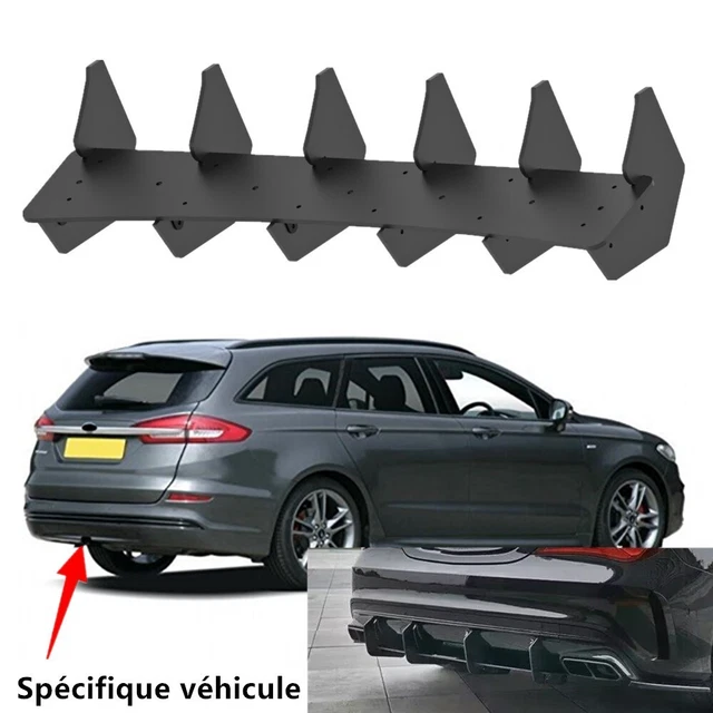 Diffuseur Pare-Chocs Arrière Pour Ford Mustang MK6.5 2018-2023 - Noir ABS, Style Sportif