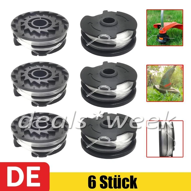 6 Stück Spulenschneider Für Parkside Rasentrimmer - 1,65mm 10m Ersatzfaden