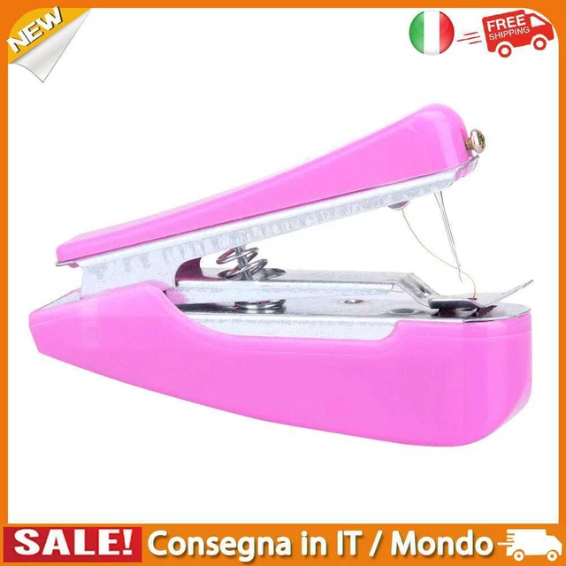IT Mini Sewing Machines Portable Needlework Mending Handworking Tools (Pink)