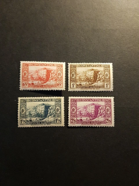 Frankreich Briefmarke Kolonie Algerien Constantine N° 131/134 Neu MH 1937