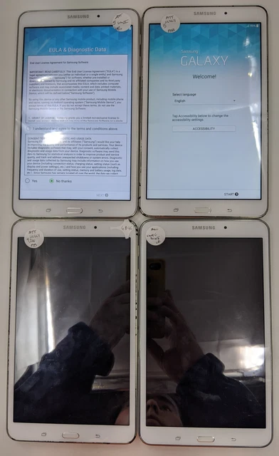 Repair Samsung Galaxy Tab 4 8 T337A 16GB AT&T Check IMEI Lot of 4