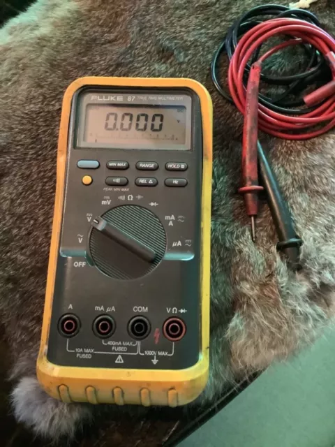 fluke 87-v industrial true rms digital multimeter with leads