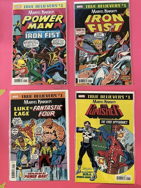 Marvel Knights True Believers Comics Power Man Iron Fist Punisher Fantastic Four