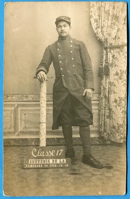 CPA PHOTO: Soldat du 37° Régiment d'Infanterie - Classe 1917 / Guerre 14-18