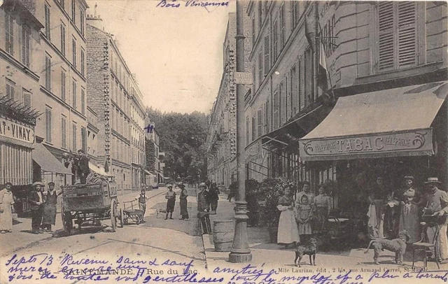 CPA 94 SAINT MANDE RUE DU LAC (animation