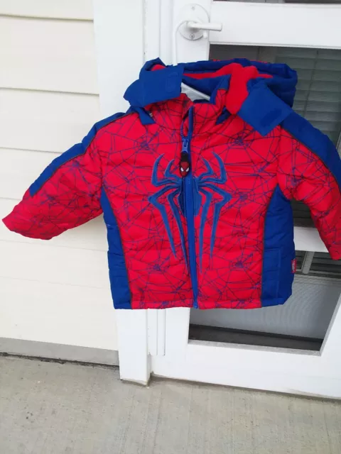 Marvel Boys Spiderman Hood Jacket MSRP $75.00