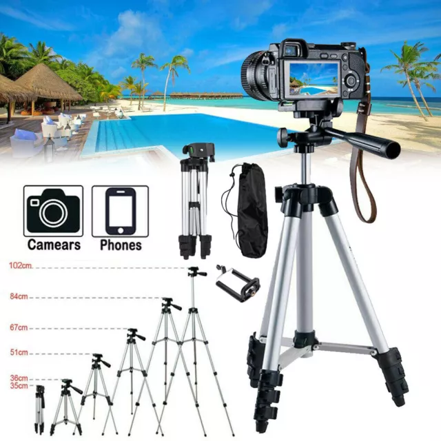 Professional Camera Tripod Stand Holder Mount For iPhone Samsung Cell Phone+ Bag