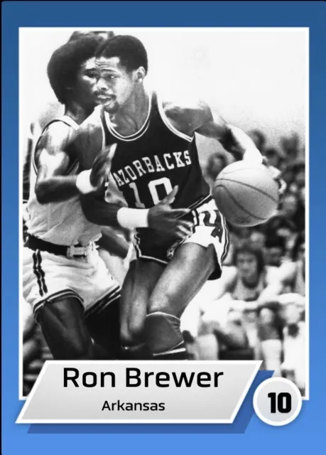 Custom Novelty Basketball Card Ron Brewer Arkansas Blank Back