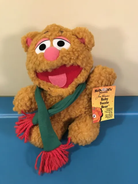 McDonalds Presents Jim Hensons Muppet Babies 1988 Baby Fozzie Bear 8" Plush