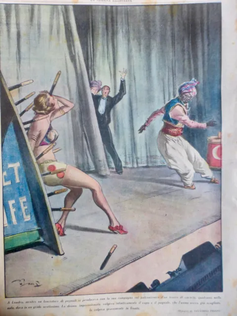 1939 1962 Saltimbanque Lanceur Couteau Cible Femme 2 Journaux Anciens
