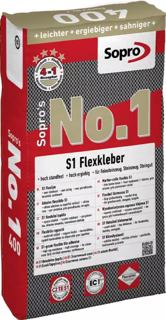 Sopro No. 1 S1 Flexkleber Fliesenkleber Naturstein Kleber 25kg No Nr. 1