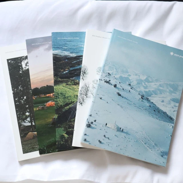 SNOW PEAK CATALOG 2020, 2021, 2022, 2023, 2024 set of 5 F/S by FEDEX £