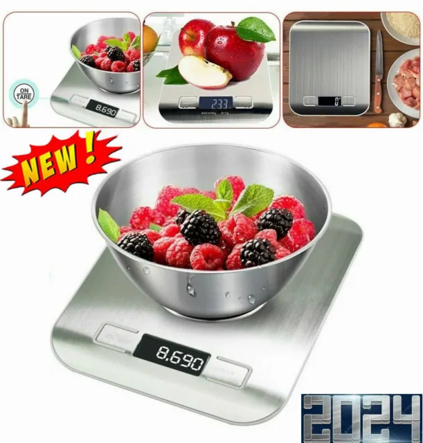 Digital 10kg Kitchen Scales Stylish LCD Food Cooking Postal Weighing Scales NEW