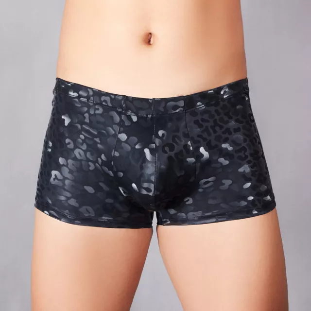 Mens Animal Print Underwear Low-Rise Briefs Bulge Pouch Boxers Shorts Underpants