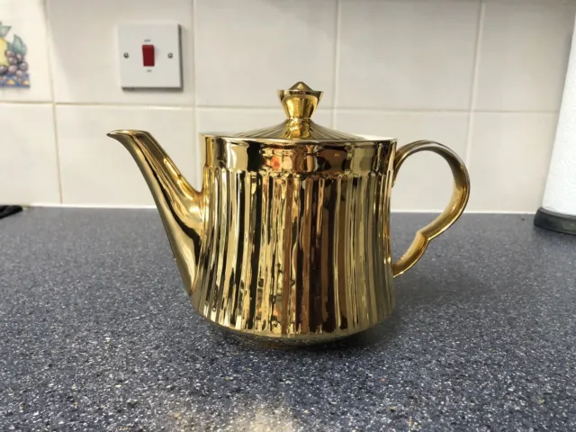 Antique Gold Tea Pot Teapot ROYAL WORCESTER English Porcelain