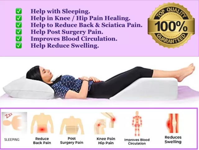 Large Elevating Leg Wedge Pillow Helps Sleeping Reaiding Back Hip Neck Knee Pain