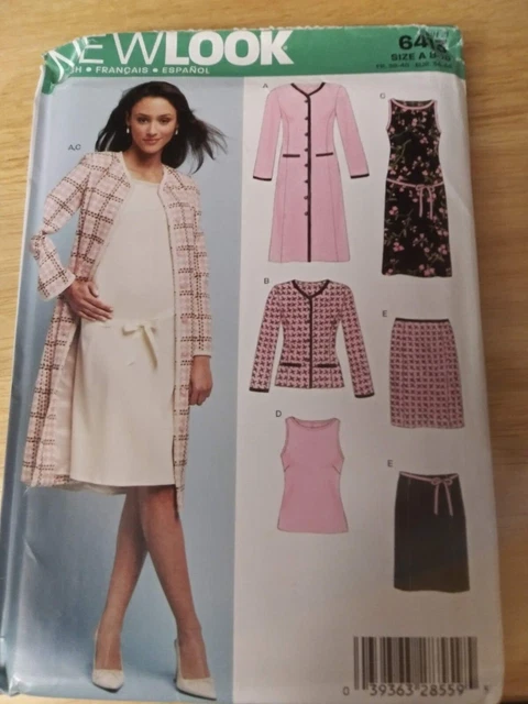 🌸 New Look #6413-Ladies Long Coat - Jacket - Dress - Top & Skirt Pattern 8-18Ff