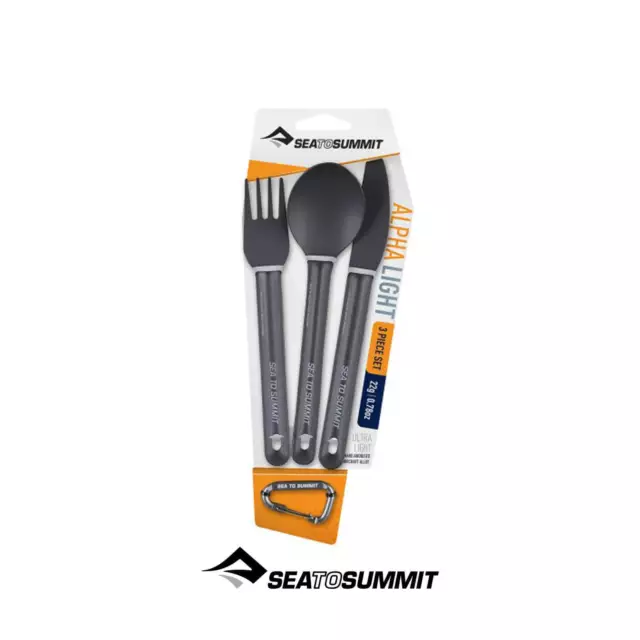 Sea to Summit Alphalight Aluminium Cutlery 3Pcs Set Camping Cooking Dinning