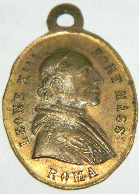 Médaille Religieuse Ancienne XIXe – Pape Léon XIII, Objet De Collection