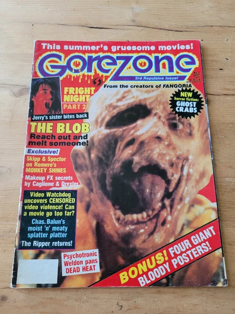 Gorezone # 3 - Horror Magazine missing Posters Gorezone # 3 - Horror Magazine missing Posters