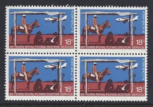 Australia MNH MUH - 1978 50th Anniversary of Royal Flying Doctor Service (Block)