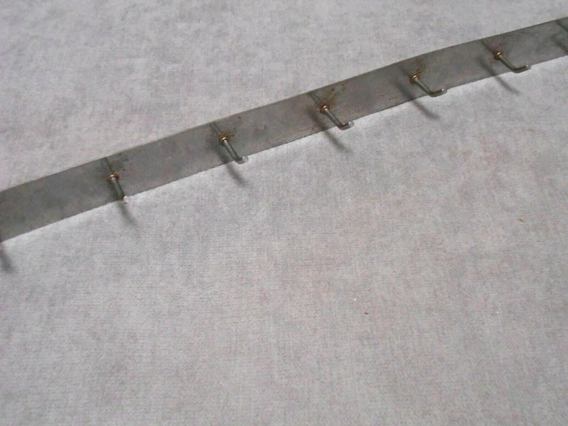 French Vintage alu TOWEL RACK Utensils BAR w/ 7 hooks 2