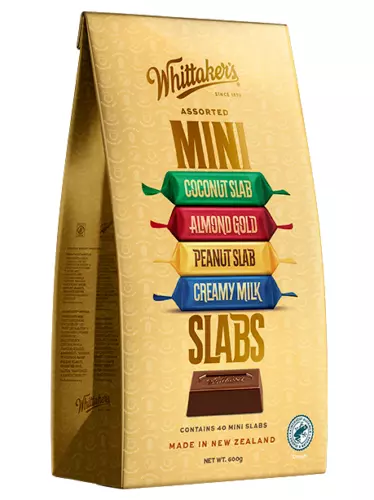 NEW Whittaker's Assorted Chocolate Flavours Mini Slabs 40 Pack 600g Bulk Pack!