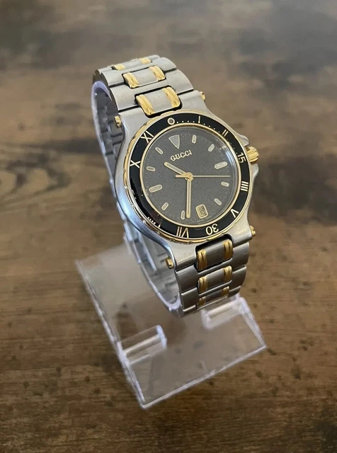 VINTAGE MENS GUCCI 9700M WRISTWATCH Quartz Amazing BRILLIANT