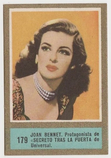 Joan Bennett 1952 Fernando Fuentes Tobacco Card #179 Fedora Film Star E5