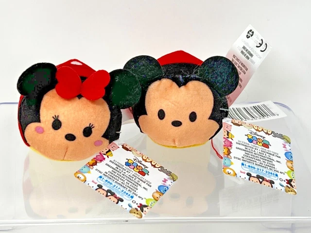 Disney TSUM TSUM Mickey & Minnie Mouse 2.5" Plush Stuffed Animal NWT