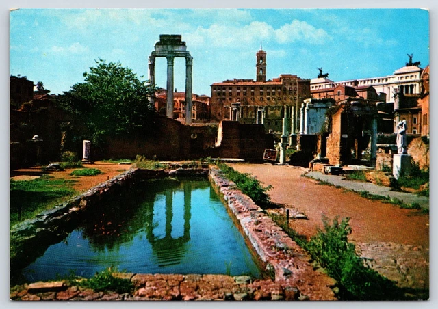 Photo Vintage Italie Rome - Forum Romain - Tirage Argentique 1904 - Format 6x9.5 Cm