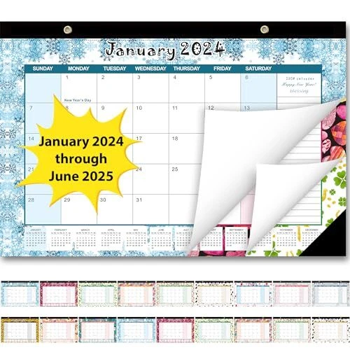 DESK CALENDAR 20242025 18 Monthly Desk Calendar with Corner
