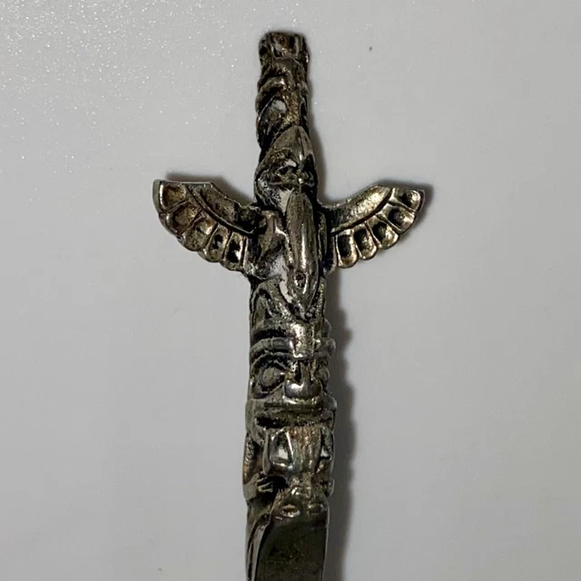 Vintage Canada Pacific Northwest Totem Souvenir Spoon Handmade 4.25 Inches VGUC