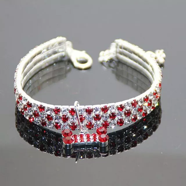 Dog Collars Alloy Diamond necklace dogs Puppy Pet Cat Collars adjustable Leashes