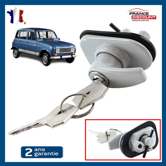 Poignée De Coffre Arrière Pour Renault 4L (62-93) - Neuve Avec Joint Et 2 Clés - NEWPARTS