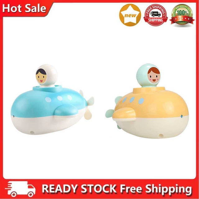 Baby Wind-up Pull Spray Water Toy Cartoon Swimming Whale Toy for Preschool Kid