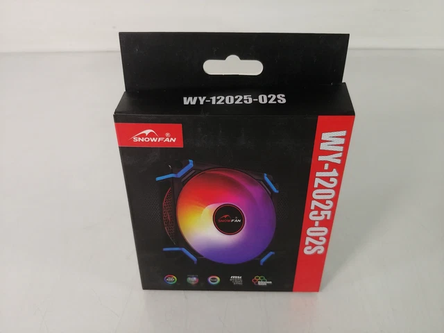Nuovo Snowfan WY-12025-02S 120mm - 12VDC Ventola Raffreddamento (Bianco)