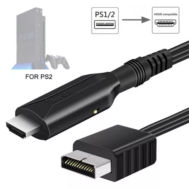 Adapter PS2/PS1 zu HDMI Audio-Video-Konverter-Kabel PS2 zu HDMI-kompatibale