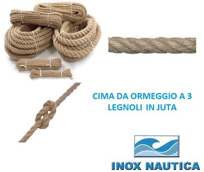 Nautica CIMA DA ANCORAGGIO E ORMEGGIO CORDA NAUTICA POLIESTERE Diametro Ø 8mm metri 50 