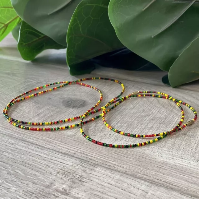 2 pcs of Rastafarian waist beads RLW3082