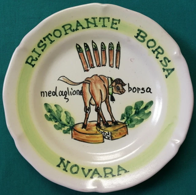 Piatto del buon ricordo - Ristorante Borsa, medaglione - Novara