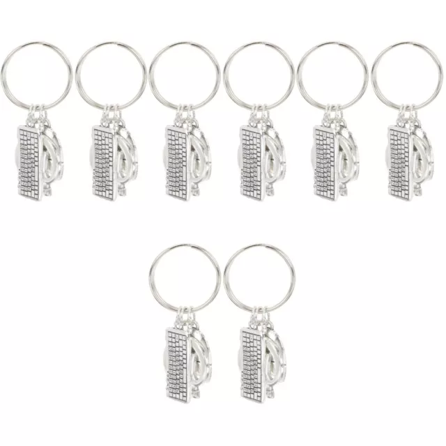 8 Pcs Bag Keychain Charm Minimalist Holder Girl Gift Miss Man Pendant