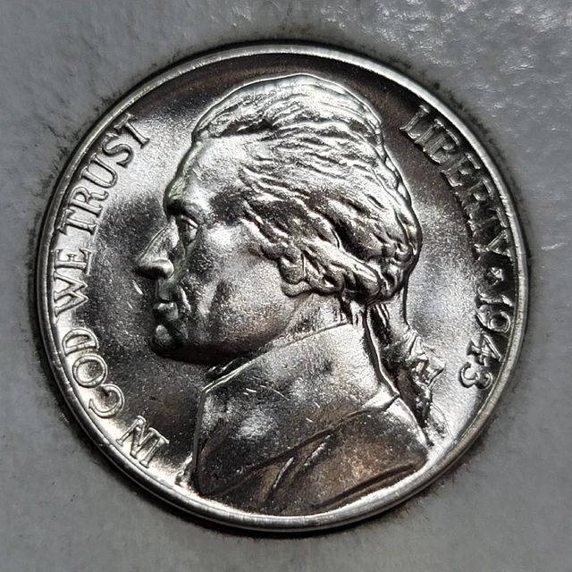 1943 D Denver Mint Silver Jefferson War Nickel