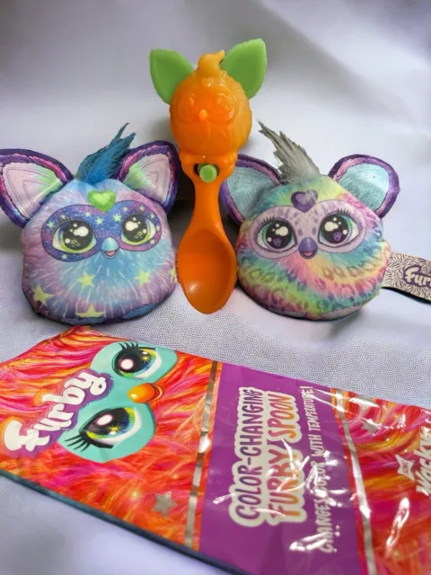 SONIC WACKY PACK Kids Meal Furbys/Color Changing Spoon Lot Of 4