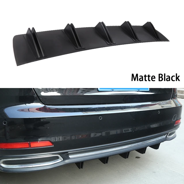 UNIVERSAL REAR BUMPER Lip Diffuser Car Rear Chassis Black Spoiler Shark