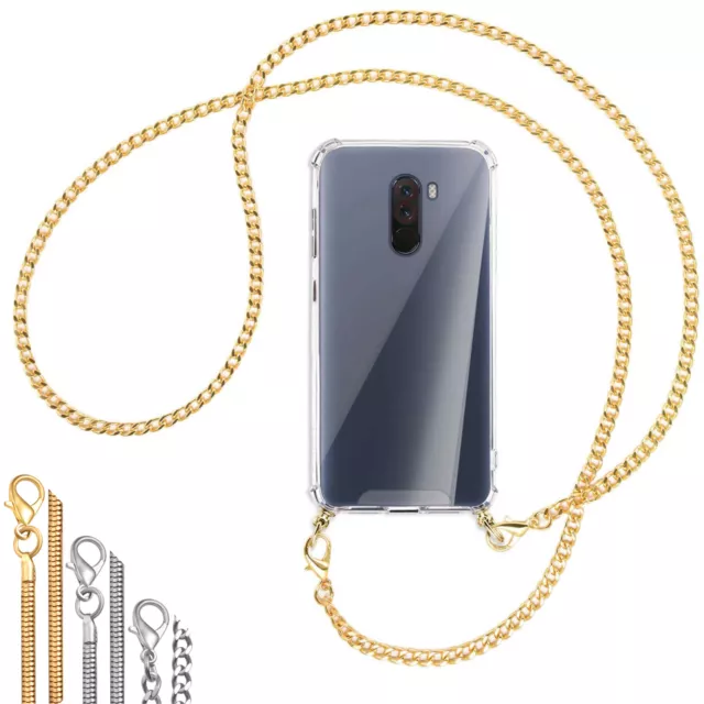 Collier (Chaîne en métal) pour Xiaomi Pocophone F1 Coque avec cordon Etui Case C