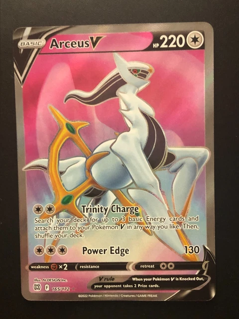 Check the actual price of your Arceus V 165/172 Pokemon card