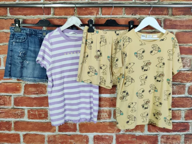 Girls Bundle Age 11-12 Years Next M&S Zara Shorts Top T-Shirt Snoopy Kids 152Cm