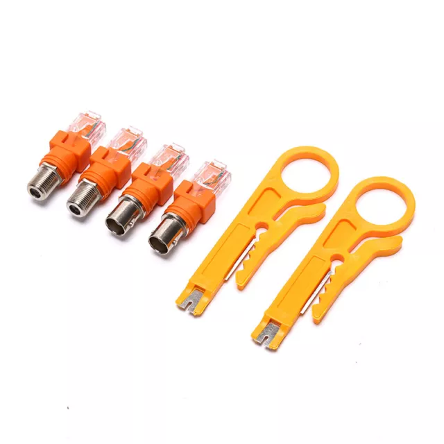 Adaptador acoplador de cañón coaxial macho tipo F RJ45 B-HF 2 un.